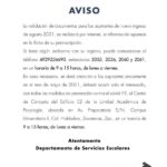 ¡Aviso! , validación de documentos